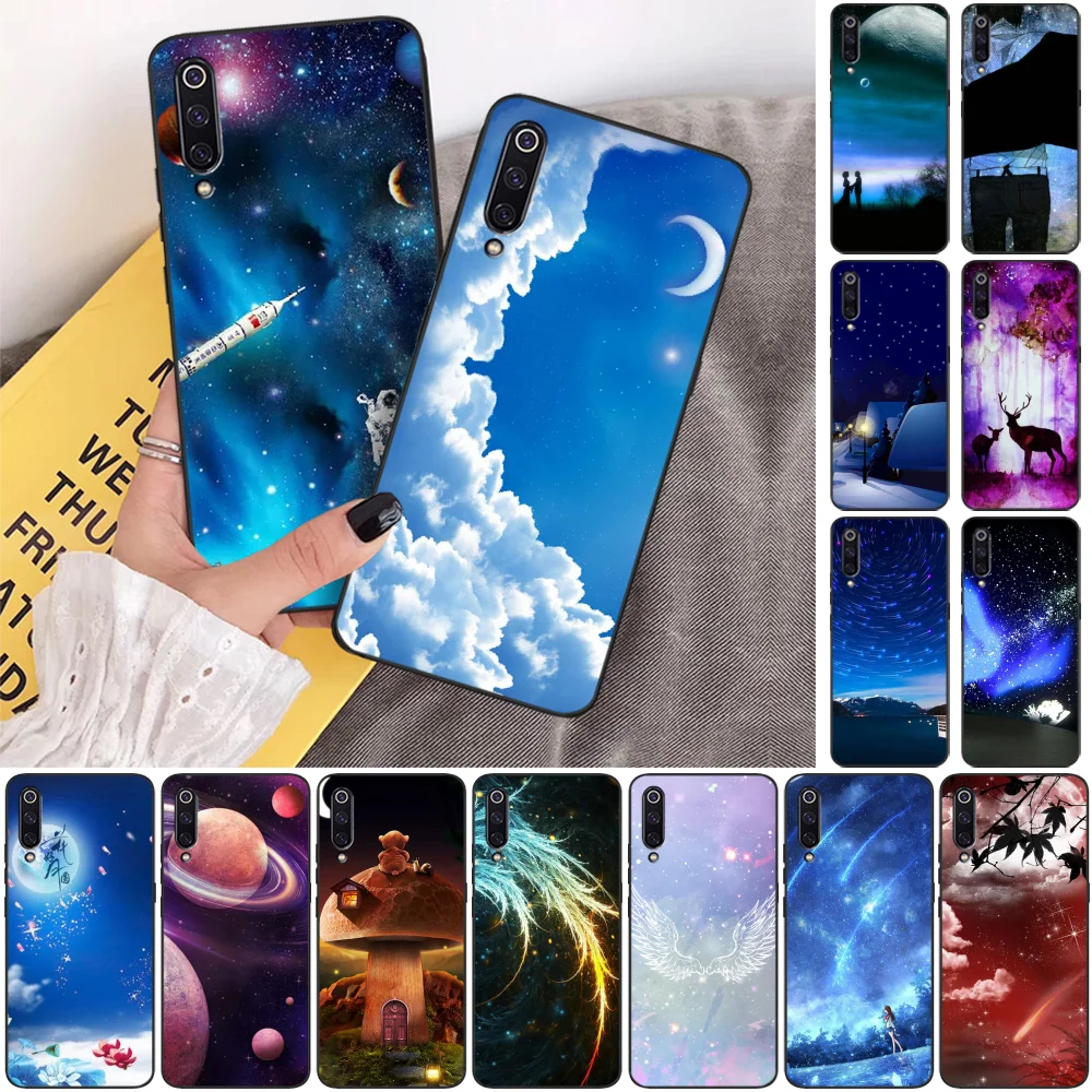 Черный мягкий чехол для телефона BaweiTE Starlight Hope Star Xiaomi 8 9 se 5X Redmi 6pro 6A 4X 7 5plus note 5 |