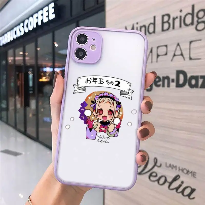 

Toilet Bound Hanako anime Phone Case matte transparent For iphone 7 8 11 12 plus mini x xs xr pro max cover