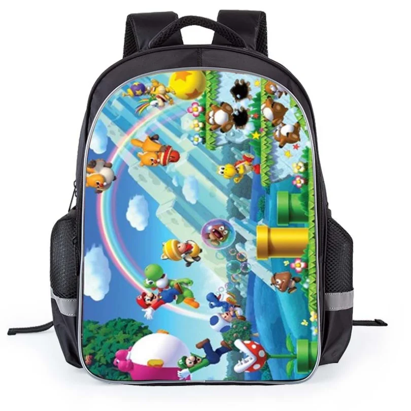 Школьная сумка с принтом Супер Марио для детей Школьные сумки девочек и
