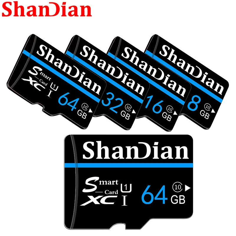 Карта памяти SHANDIAN 4 гб 128 64 microsd tf 32 16 SDXC SDHC Micro sd|Карты памяти| |