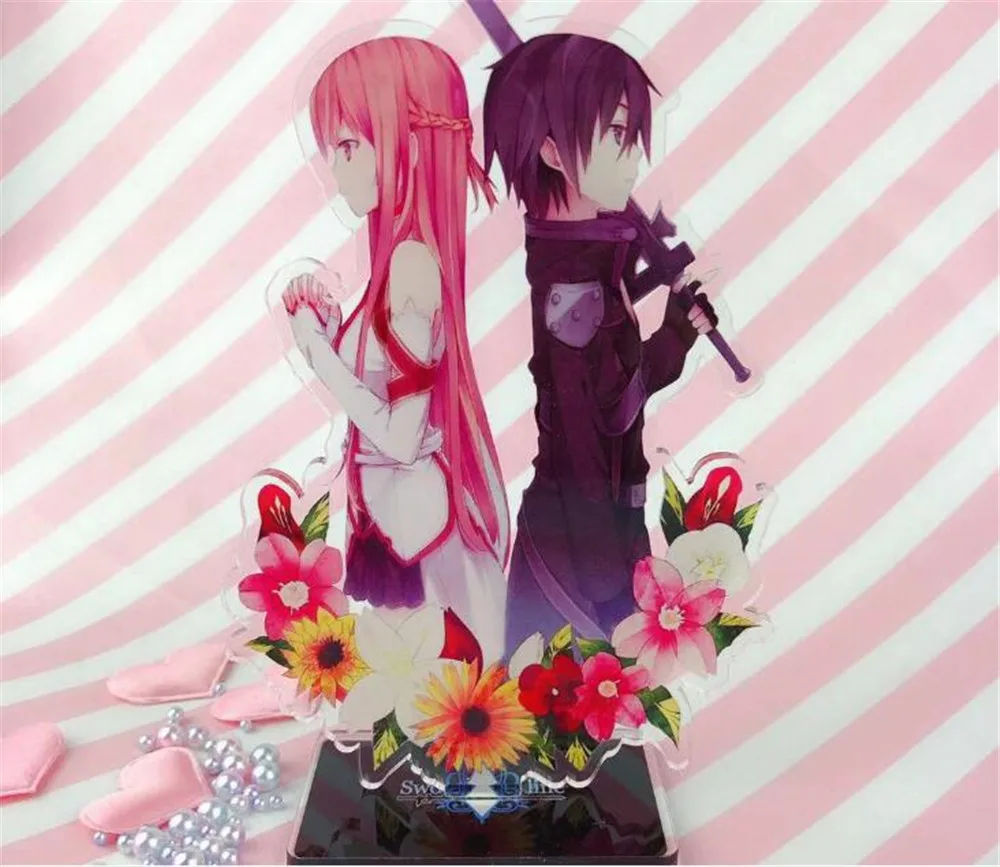 Меч искусство онлайн Kirito Asuna Leafa Yuuki акриловая подставка фигурка модель