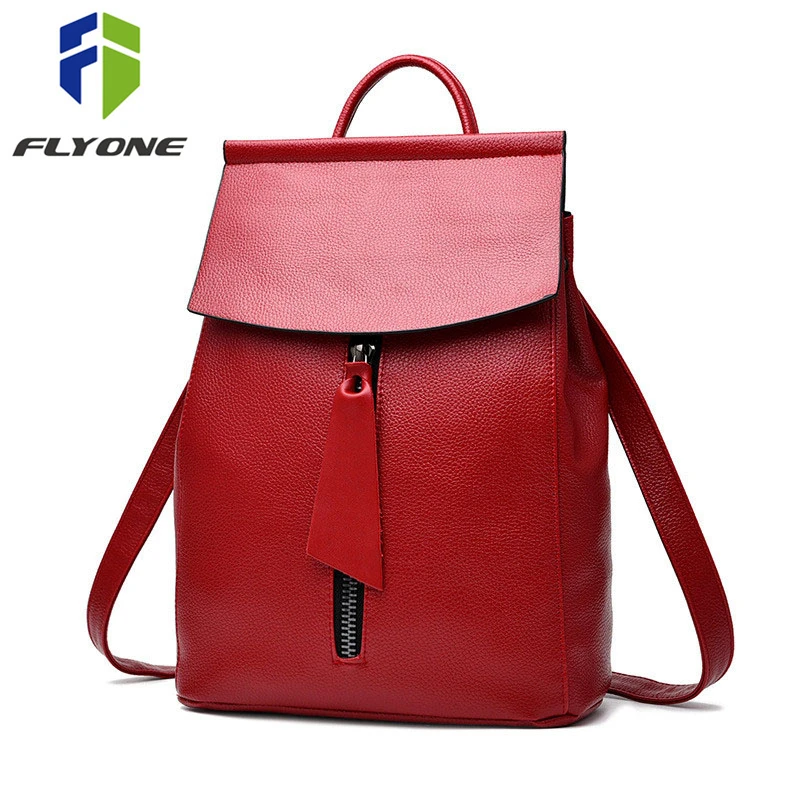 FLYONE Модный женский рюкзак высокого качества из искусственной кожи рюкзаки для