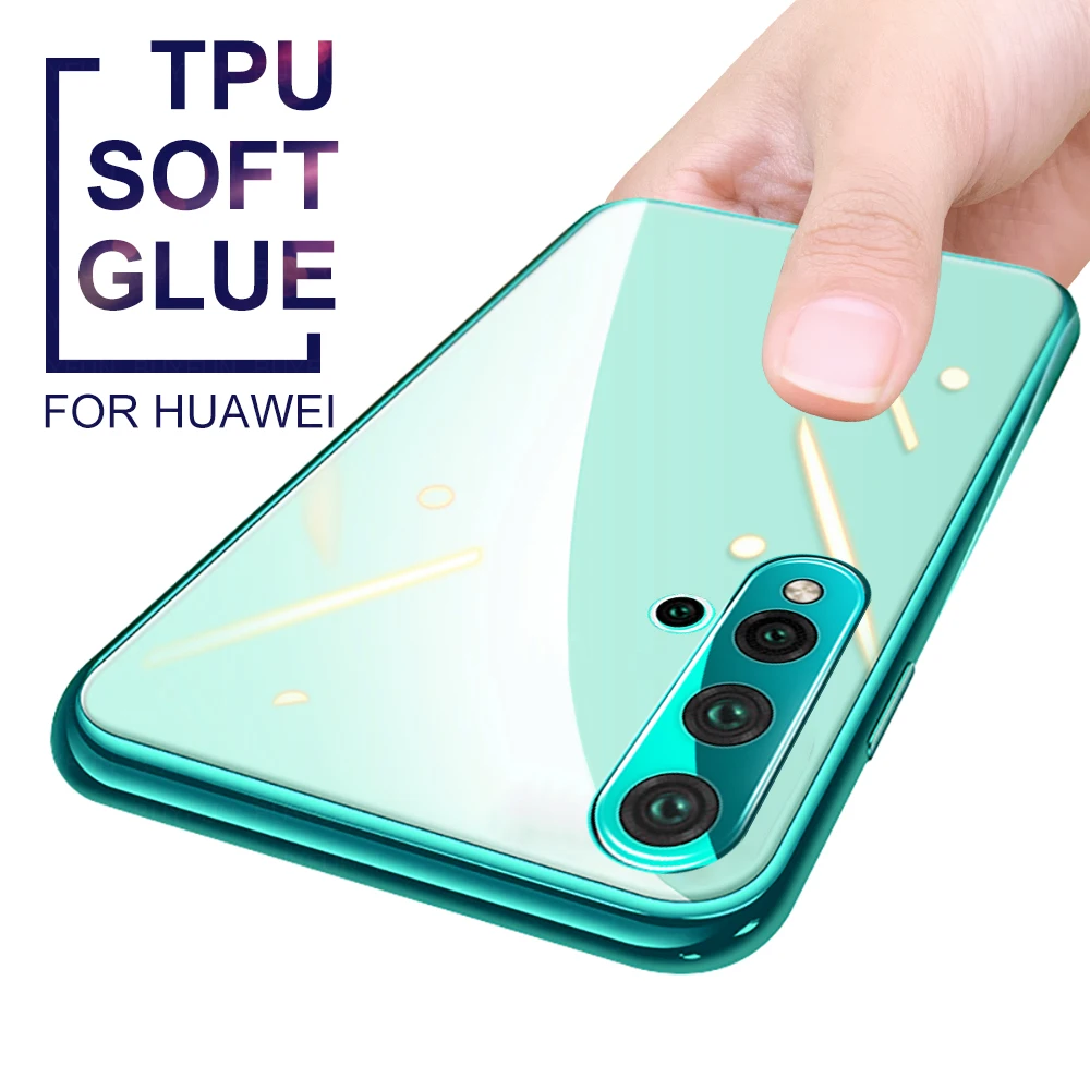 plating camera cover phone case for huawei nova 5t 5 5z 5i 6 5g 7 se nova5 t nova5t nova6 nova7 on honor 20 pro soft tpu coque free global shipping