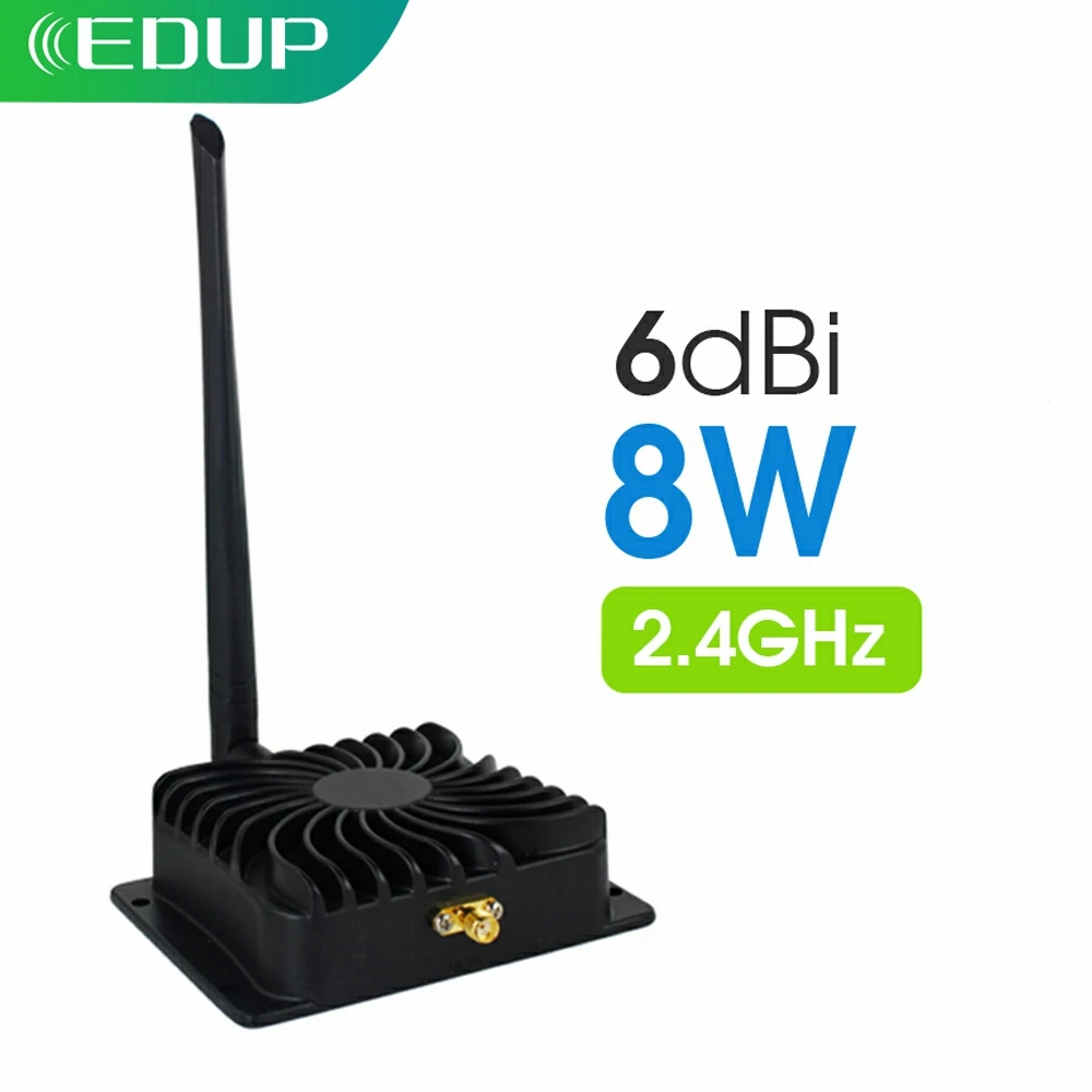 Amplificador de Potência Repetidor de Sinal Extensor de Alcance Adaptador de Antena sem Fio Edup Wi-fi Wifi Roteador Impulsionador 6dbi 8w 2.4ghz