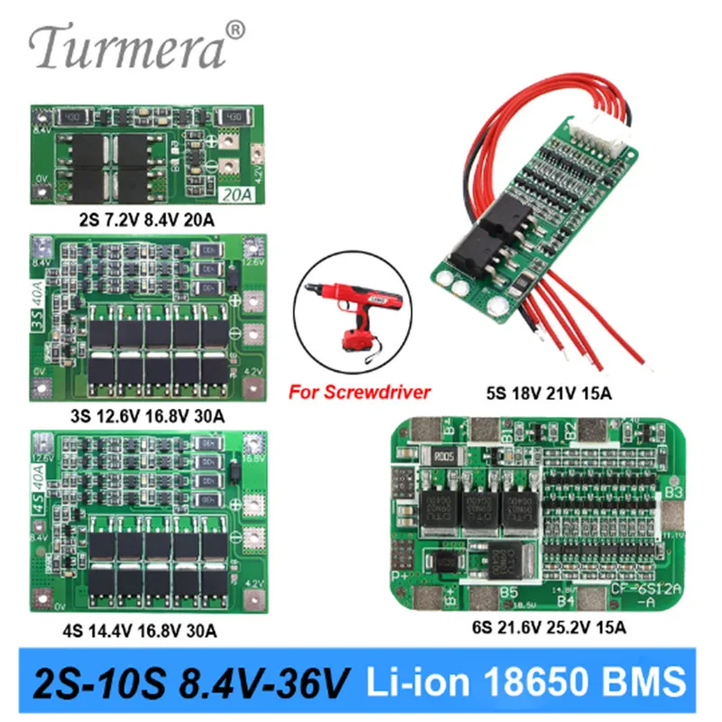2S 3S 4S 5S 6S 10S литий ионный аккумулятор 18650 зарядное устройство PCB плата защиты BMS для