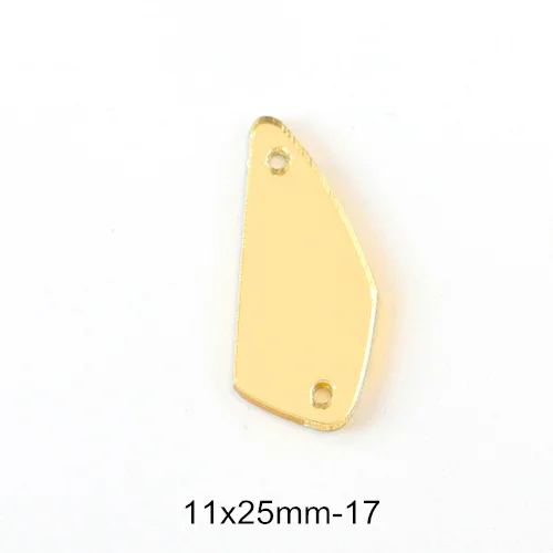 11x25mm-P17 50 шт. акриловое зеркало пришивные стразы акриловые Пришивные зеркала нерегулярные шампанское пришивные камни аксессуары для платья F0021 - Цвет: 11x25mm-P17