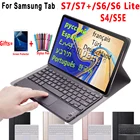 Чехол для Samsung Galaxy Tab S7 Plus 12,4, S4, S5e 10,5, Samsung S6 Lite 10,4, с беспроводной клавиатурой