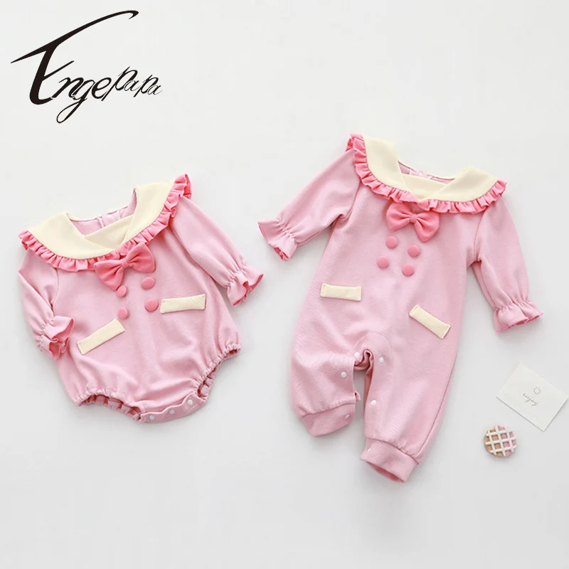 

Baby Girls Clothing Pink Bowknot Long Sleeve Cotton Cute Baby Girls Romper Clothes Romper Toddler Baby Girl Jumpsuit