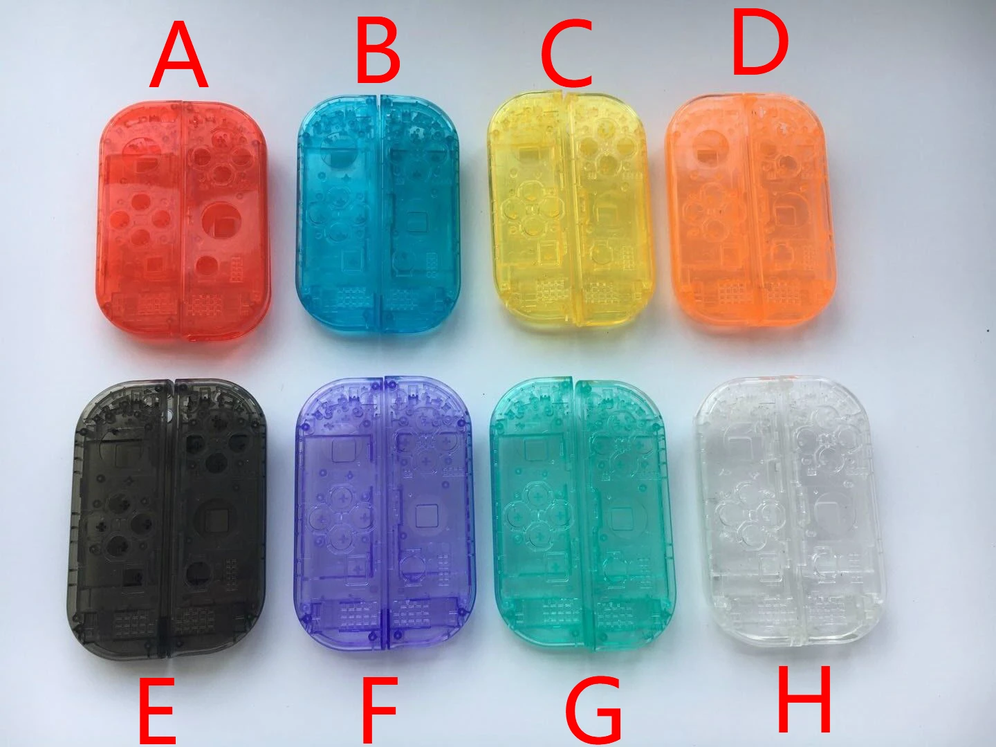 Прозрачный левый и правый Корпус Корпуса чехол комплект замены для контроллера NS