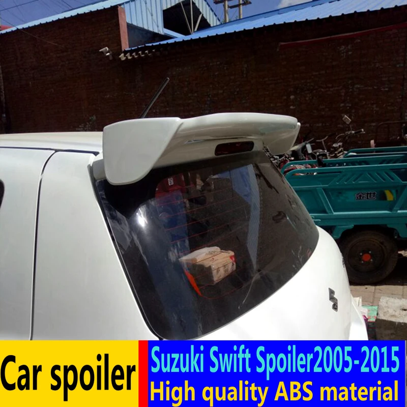 For Suzuki Swift Spoiler 2005-2015 High Quality ABS Material Automotive Tail Primer Color for Top Wing Rear | Автомобили и