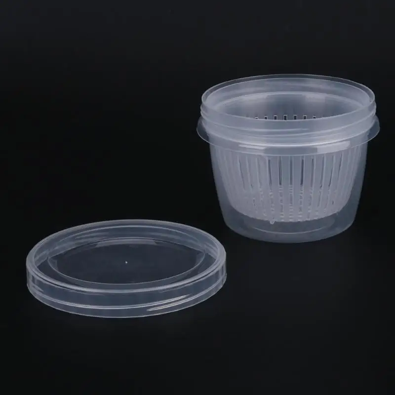 

1pcs Ronde Afvoer Verzegeld Scherper Gember Knoflook Ui Voedsel Koelkast Opbergdoos Case huis Keuken Opslag Schoonmaken Doos