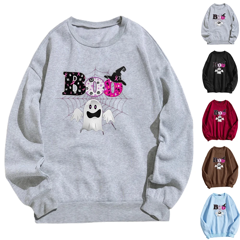 

Women Ladies Casual Autumn Pullover Sweatshirts Printed Warmer Tops Tee Pullover Outwear Crew Neck Outwearing Loose Clothes Tops