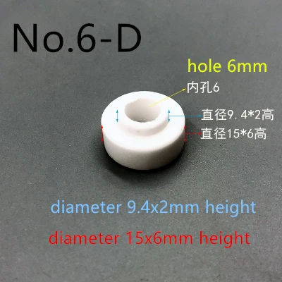 

20 шт., керамическое уплотнительное кольцо Al2O3, алюминиевая изоляция, керамические шарики, изоляционные детали типа Т, промышленные керамические детали