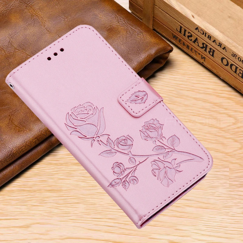 Кожаный чехол бумажник с откидной крышкой для Huawei P30 P20 P10 P9 P8 Lite Flower Honor 9X 8X 7X 7A 7C 8A 8S