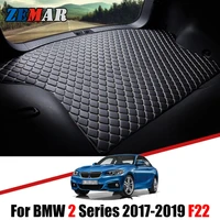 leather car trunk mat cargo liner tray boot cover pad for bmw f22 2 series facelift decoration auto accessories 2017 2018 2019