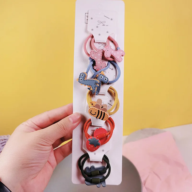 10 шт. Мультяшные резиновые повязки для волос различных цветов и дизайнов