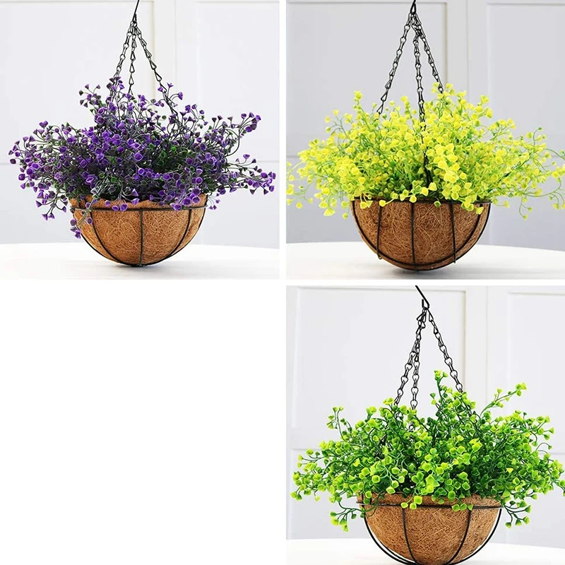 

Rtificial Shrubs 8 Pack Fake Outdoor UV Resistant Plants , Plastic