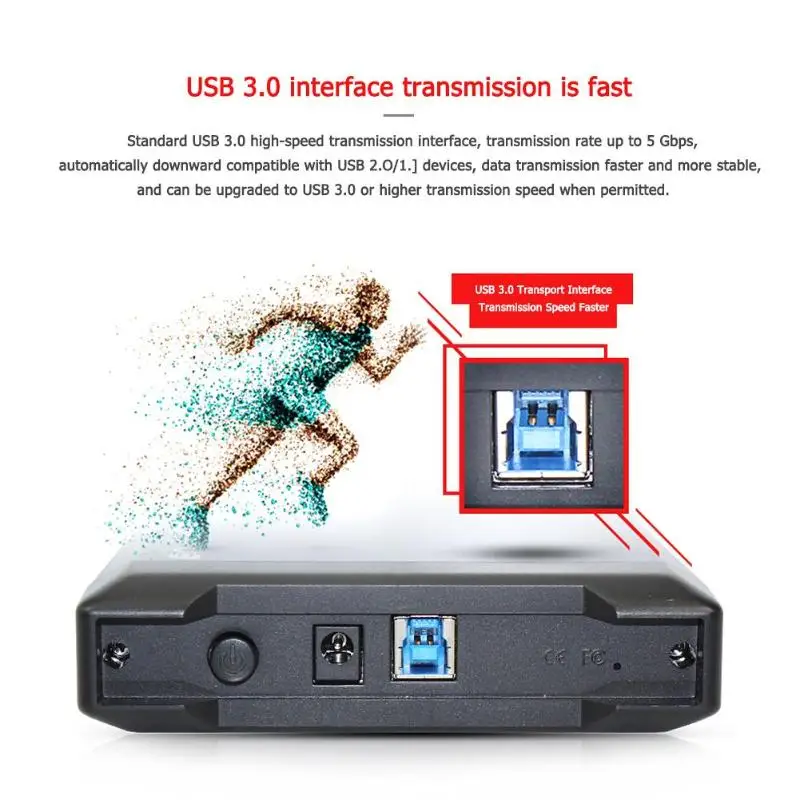 OImaster EB-330U3 3,5 дюймов USB3.0 для SATA высокоскоростной SDD HDD корпус внешний жесткий диск корпус hdd коробка