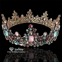 cc tiara crown women hairband hair ornaments wedding accessories fashion jewelry pageant queen headdress crystal vintage yq09