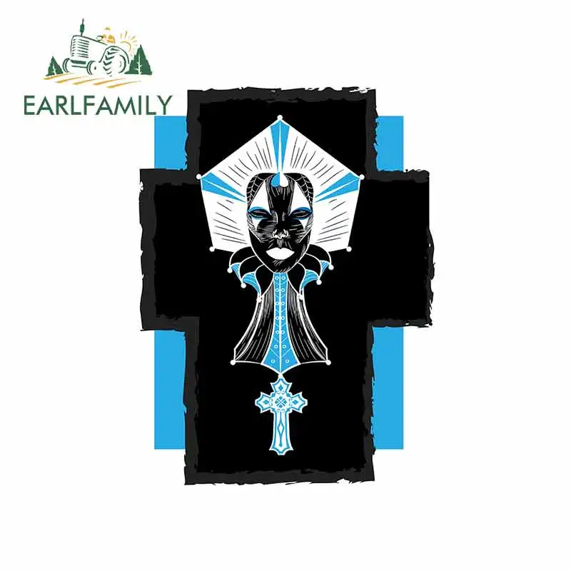 

EARLFAMILY 13cm x 9.5cm for Cross Poker Woman Car Bumper Window Stickers Fashion Fine Decal DIY Funny Decoration for Vehicle