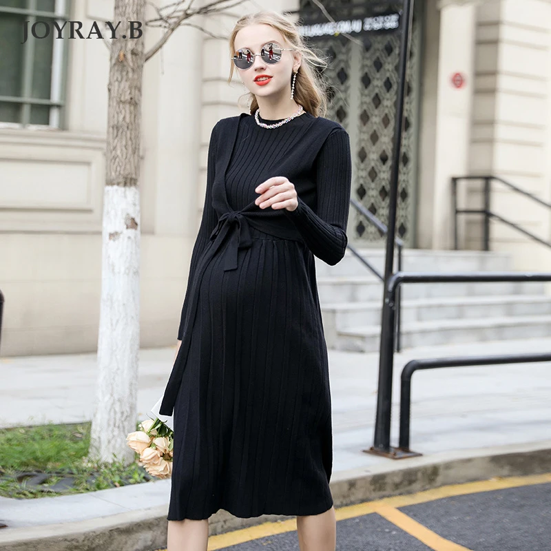 Женское Трикотажное Платье До Колена JoyRay.B платье для беременных осень 2019 | Мать и