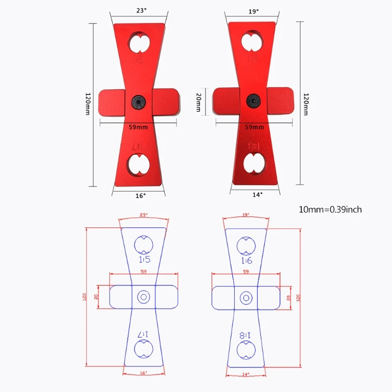

Dovetail Ruler Stainless Steel Dovetail Marker Woodworking Tool Wood Marking Ruler with Scale Used by Carpenters