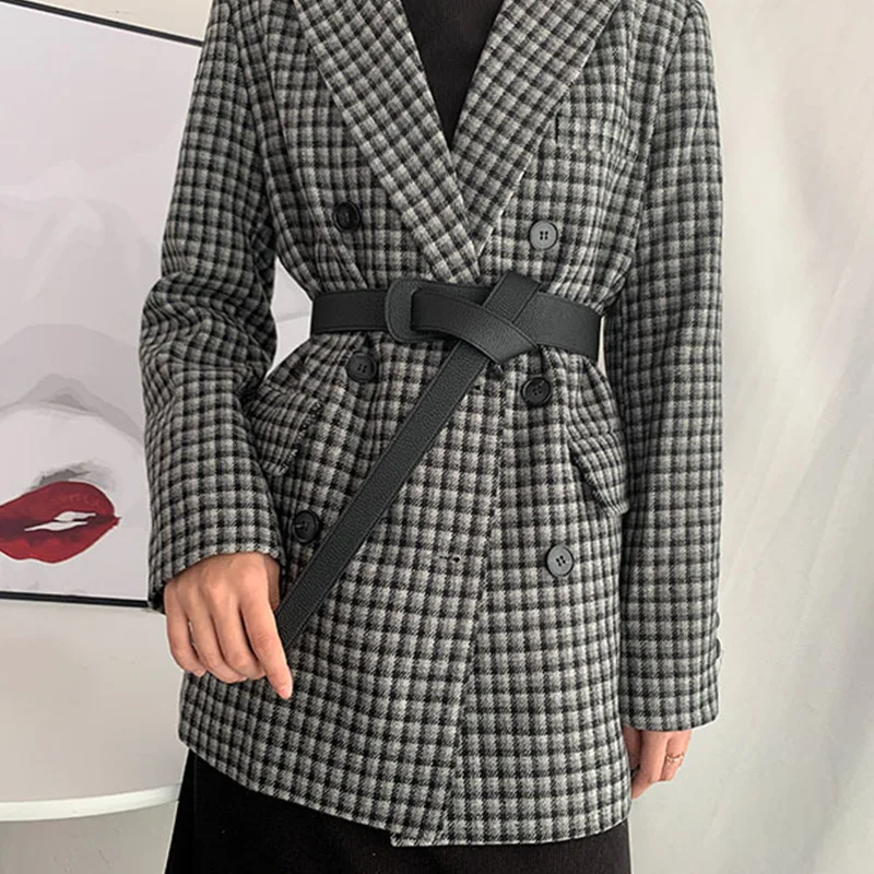 

New Women's Wide Leather Corset Belt Fashion Korea Style Bowknot Leisure Belts for Ladies Wedding Dress Sweater Waistband 120cm