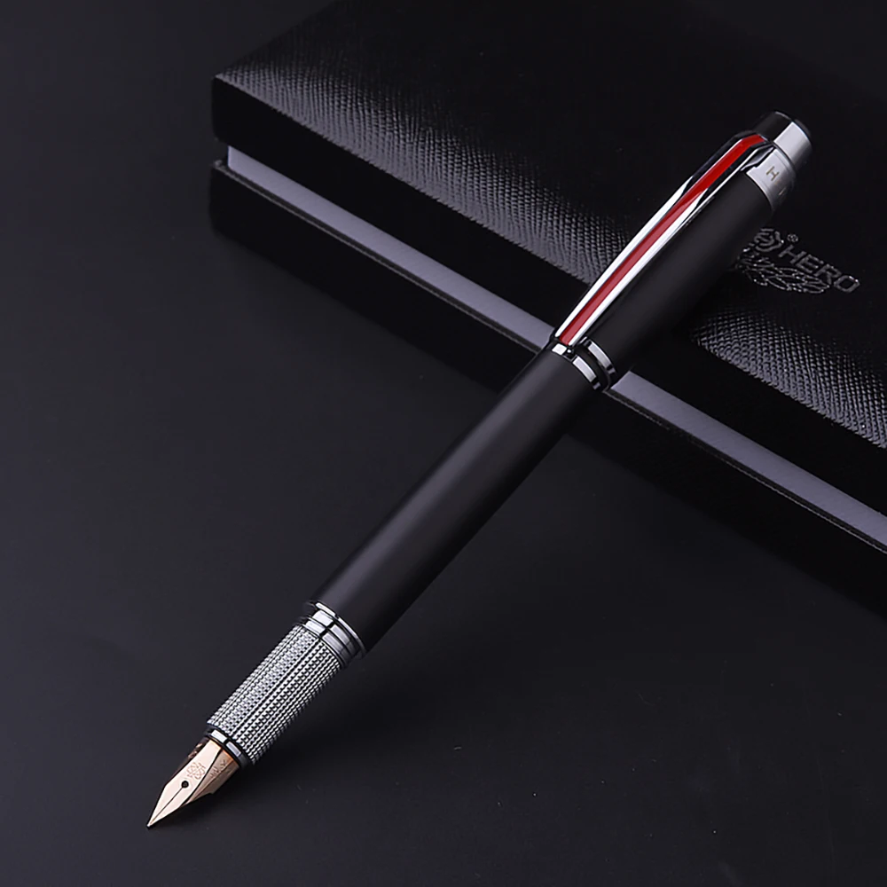 Классическая чернильная ручка HERO 200E 14K с тонким наконечником 0 5 мм матовая