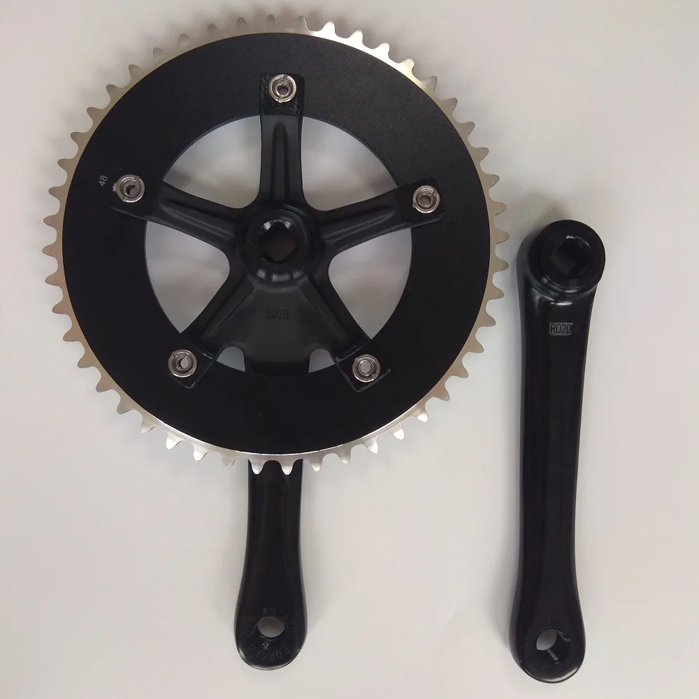 Трековая система шатунов для велосипеда TRUYOU Fixed Gear Single Speed 130 BCD 53T 52T 50T 48T 46T 44T в комплекте с звездочкой на 1/8 дюйма.