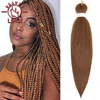 20 26 pre stretched brown braiding hair synthetic easy hair for braids wholesale professional hot water set yaki texture hair