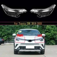 car front headlight cover pc material headlamp lampshade lampcover glass shell for toyota chr 2018 2019 2020 lens case