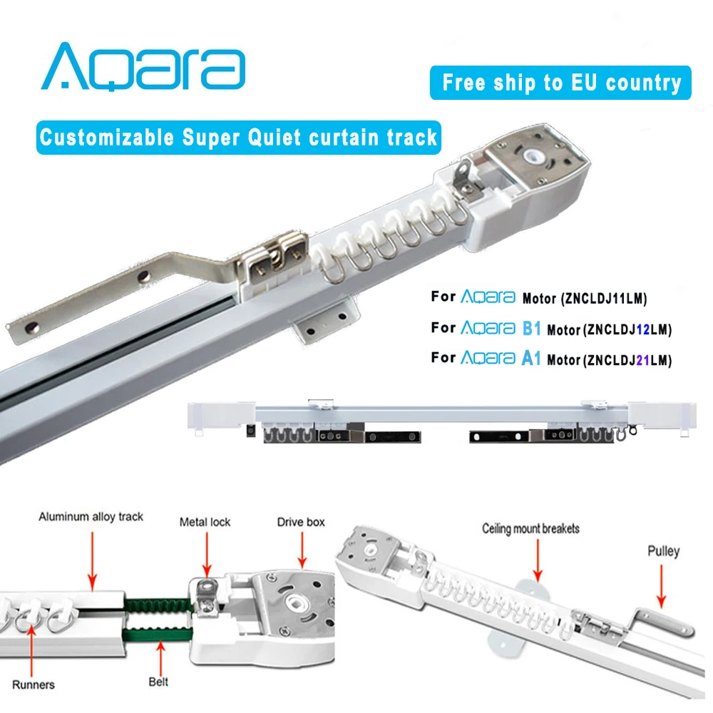 

Умные электрические направляющие для штор, Настраиваемые супер шторы, шторы для Aqara Zigbee Tuya, Wi-Fi мотор для штор