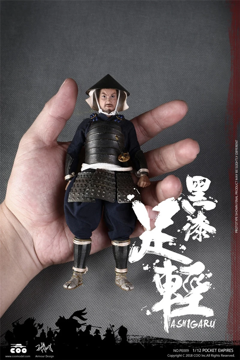 1/12 весы COOMODEL PE009 японский самурайский солдат черная Броня ASHIGARU фигурка Кукла Коллекция