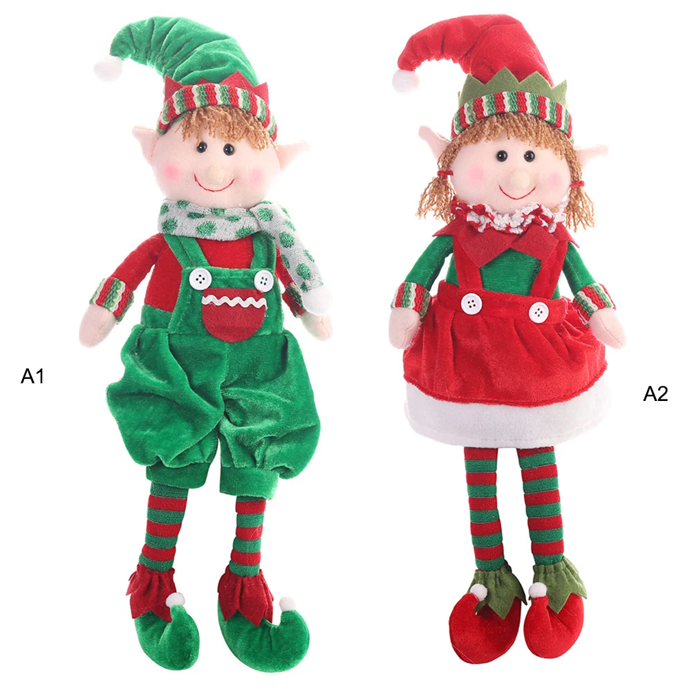

2022 Merry Christmas Elf Doll Toys For Home Ornaments For Kids Gift Birthday Holiday Table Decoration Plush Doll Toy Soft Cute
