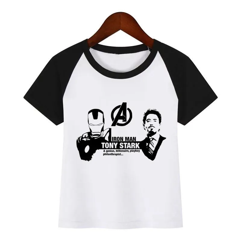 Детская летняя футболка с принтом супергероя Железного человека из хлопка | Мать