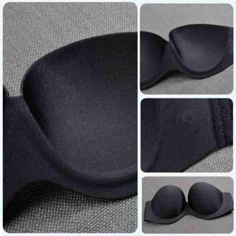 

Bra Women Sexy Backless Invisible Push Up No Sewing Bras Ladies Seamless Brassiere Female Strapless Bandeau Lingerie Sling Tube