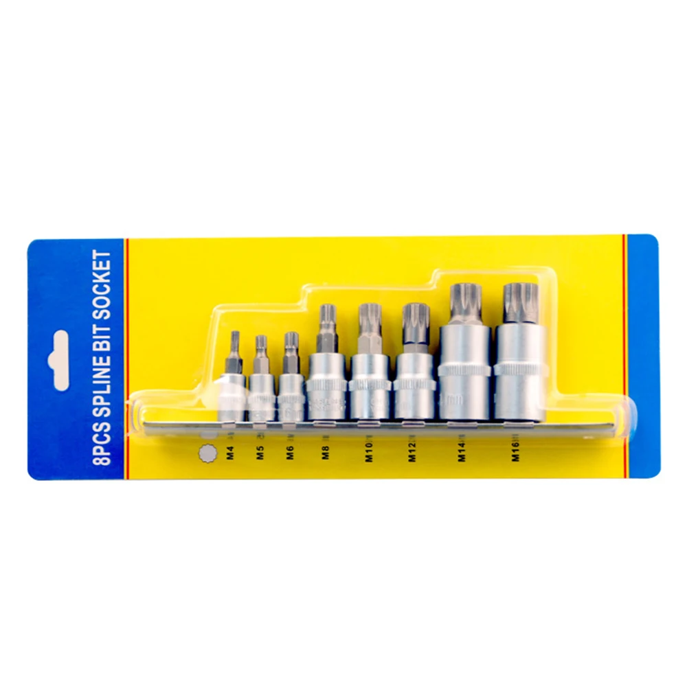 

8pcs Triple Square Spline Bit Socket Set With Tool Case Portable Tamper-Proof Lug Nuts XZN Drive Bits Sockets Car Repair Tool