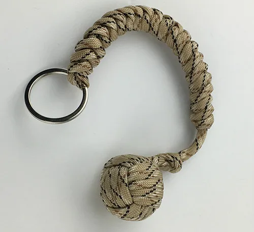Desert camouflage Открытый безопасности защиты черная обезьяна кулак стальной мяч для девушки подшипник самообороны строп ключ выживания - Цвет: Desert camouflage