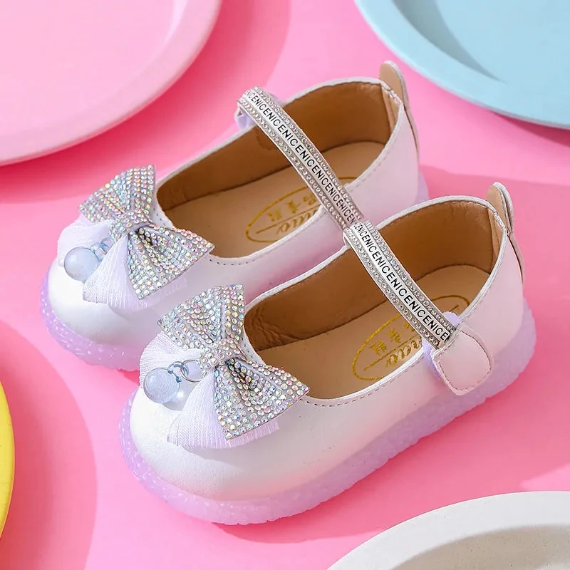 

Designer rhinestone flat shoes girls princess sneakers ballet casual shoes baby butterfly brand sneakers kids shoes