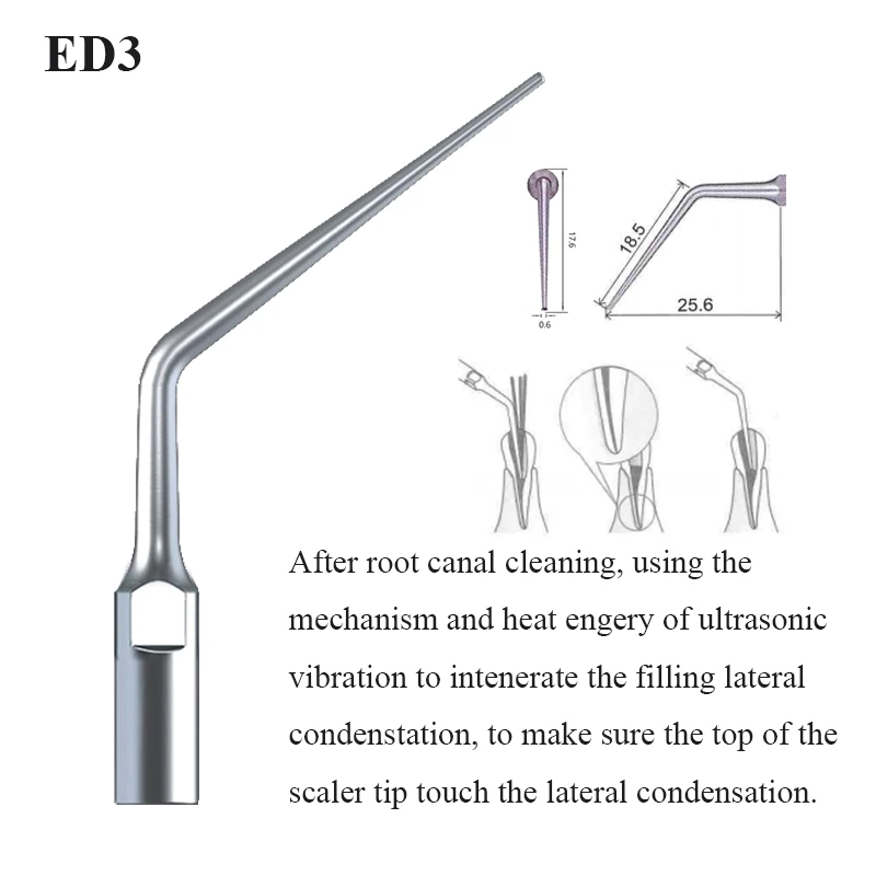 Эндододонтический скалер endo tip ED3 для SATELEC/ WOODPECKER DTE/Генри Шеин серии S/GNATUS | Красота