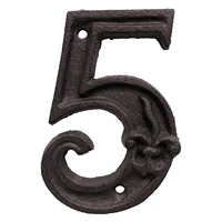 0 9 unique cast iron house number door home address numbers retro digital door outdoor sign plates gate mailbox house nice