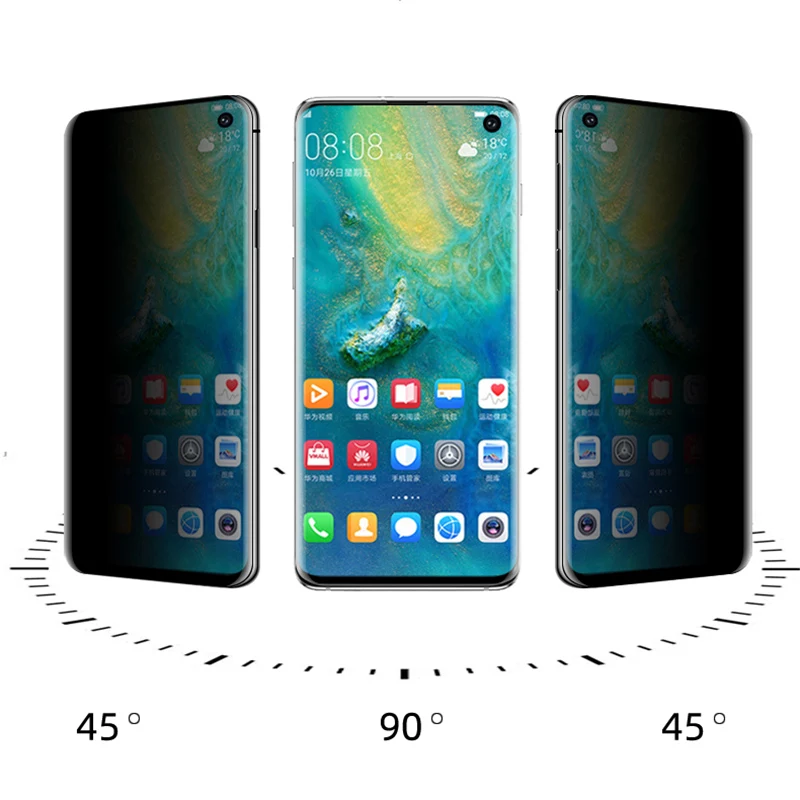100D полная жидкая клейкая УФ Защита для экрана Samsung Galaxy Note 8 9 10 S8 S9 S10 Plus закаленное