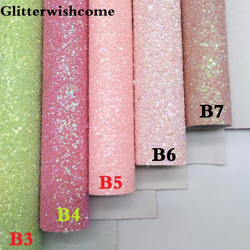 Glitterwishcome 30X134 см мини-рулон синтетическая кожа, массивная блестящая кожа, искусственная ткань из искусственной кожи винил для бантов, GM034