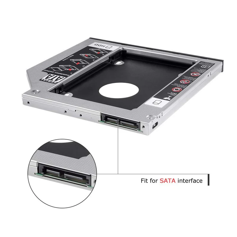 En-Labs 2,5 дюймов SATA 2-й HDD/SSD жесткий диск SATA для SATA caddy лоток для 9,5 мм ноутбука универсальный CD/DVD-ROM Оптический отсек