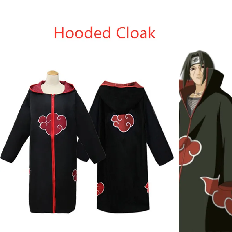 Высокое качество карнавальный костюм плащ Акацуки Sasuke Itachi Ветер плащ-Пыльник
