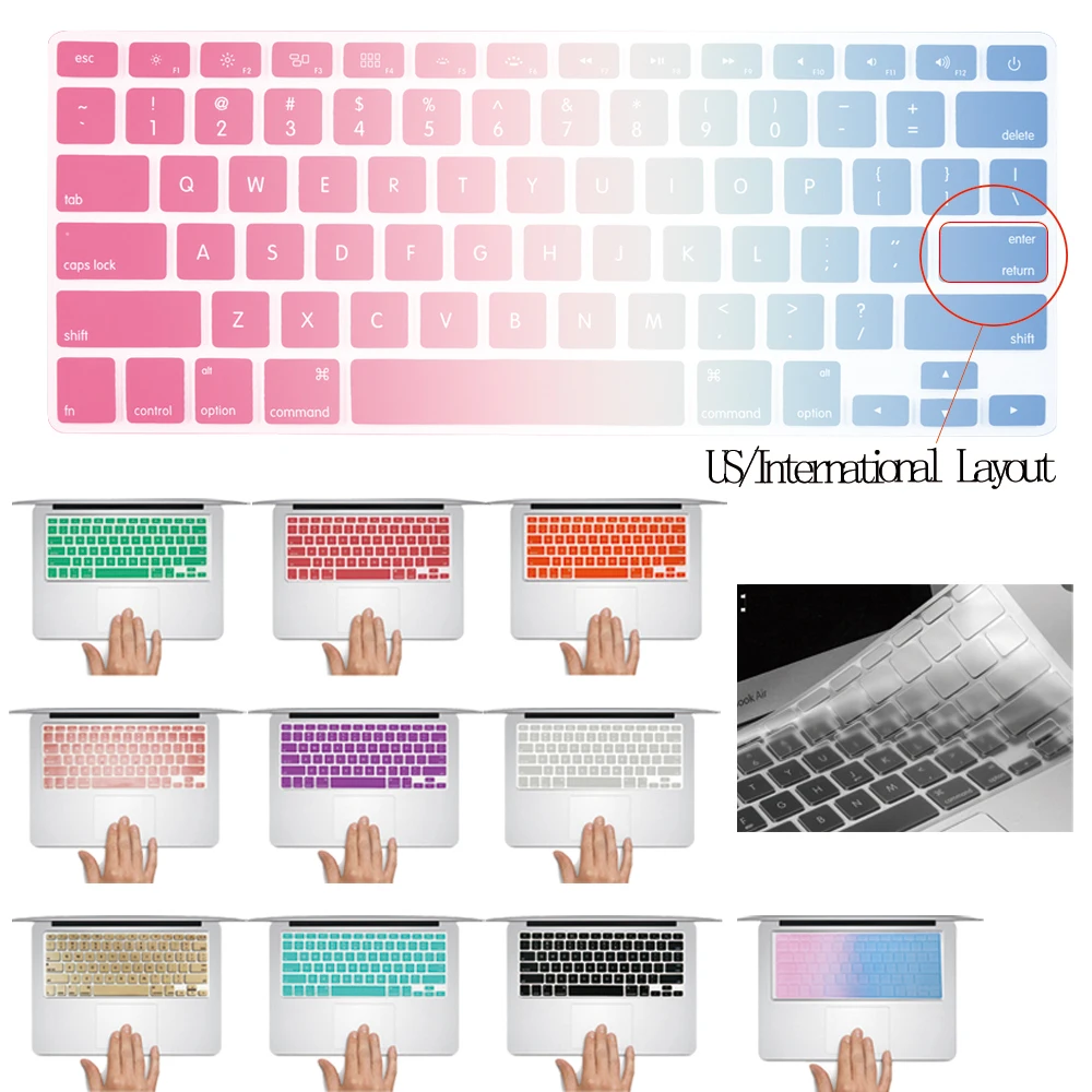 

Multicolor Laptop Keyboard Cover for Apple Macbook Pro 13" A2251 A2289 2020/Pro 13" A2338 (M1) 2020/Pro 16" A2141 Keyboard Film