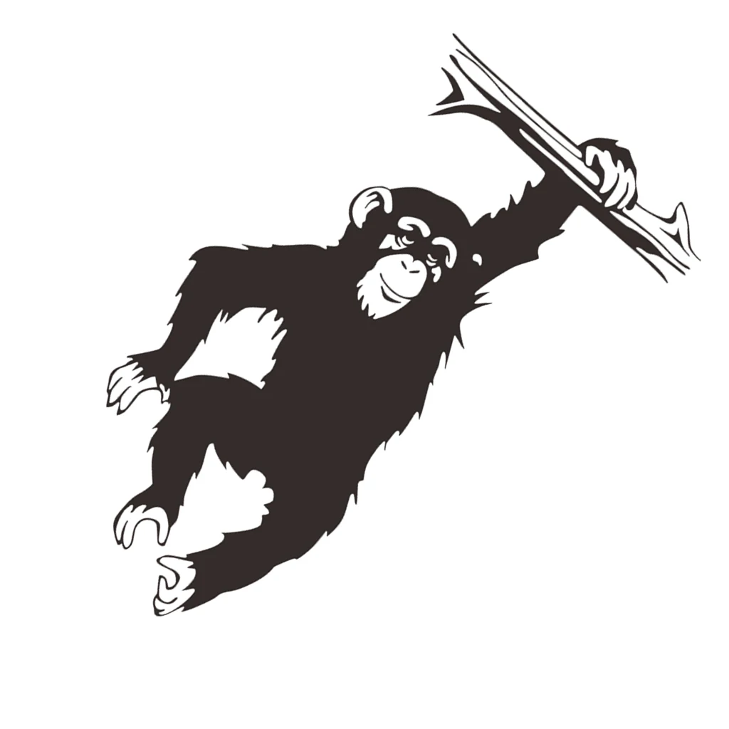 Декоративные настенные наклейки для дома с изображением гориллы и обезьяны