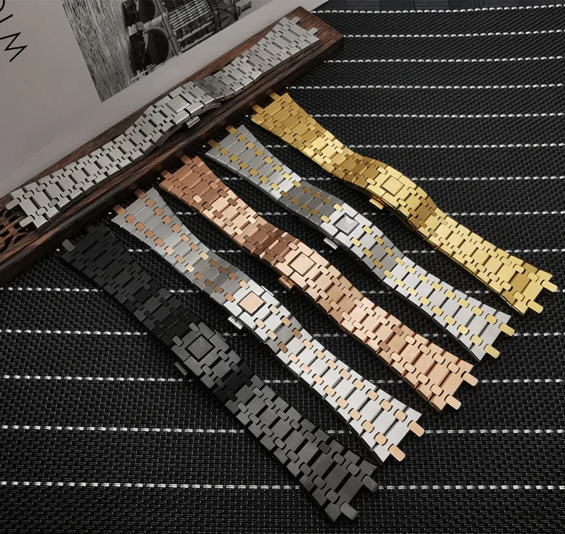 Ремешок из нержавеющей стали для наручных часов браслет AP ROYAL OAK с пряжкой и