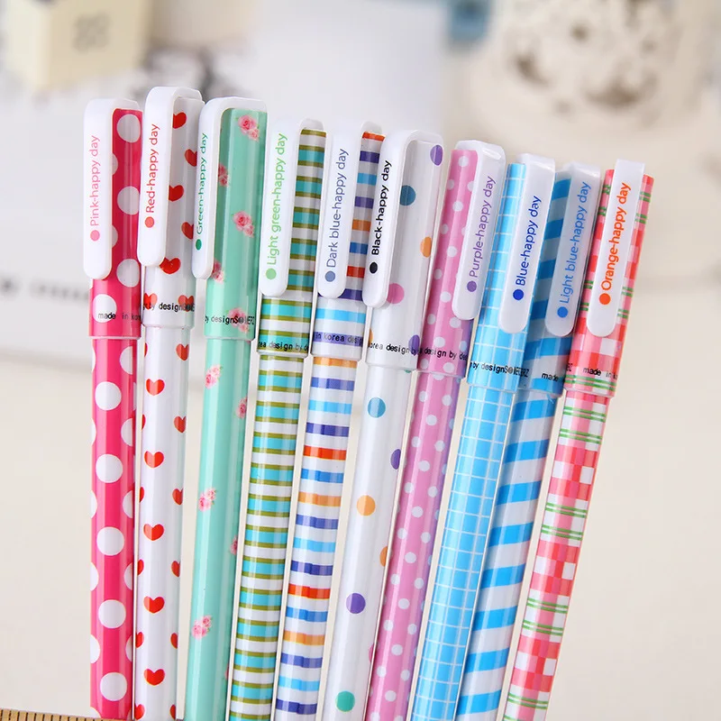 

10 pcs/Lot Color Gel Pen Cartoon Cute Animal Starry Star Sweet Floral Pens 0.38mm Ballpoint Stationery Office School Supplies