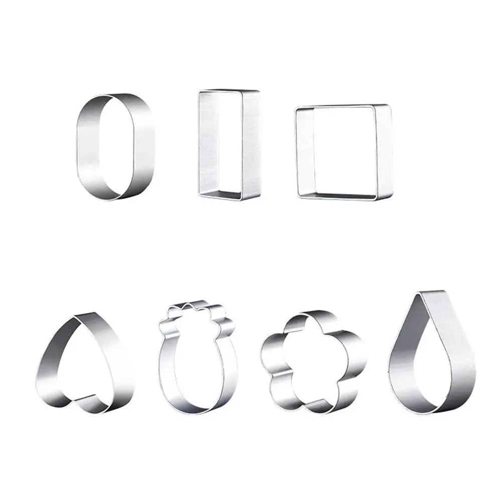 10 шт./компл. форма для печенья прямоугольная/эллипса/ананаса выпечки тортов штамп